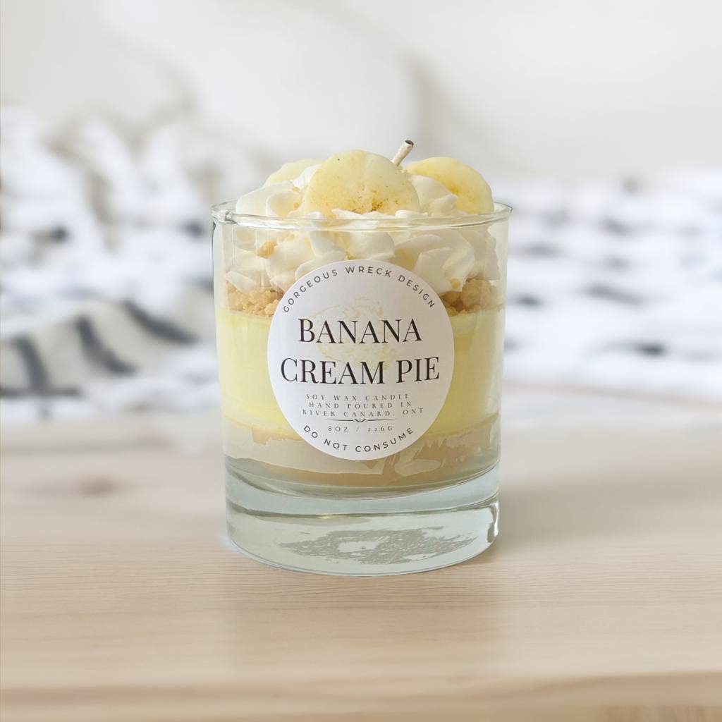 Banana Cream Pie Dessert Candle