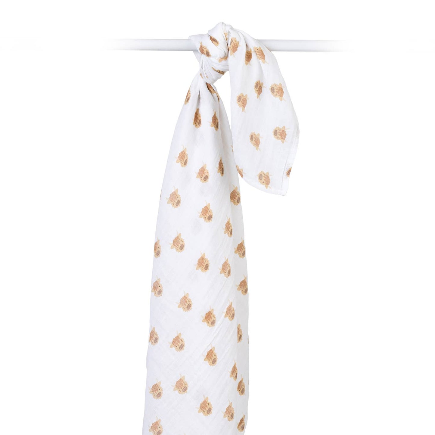 Muslin Cotton Swaddle Blanket - Highland Cow