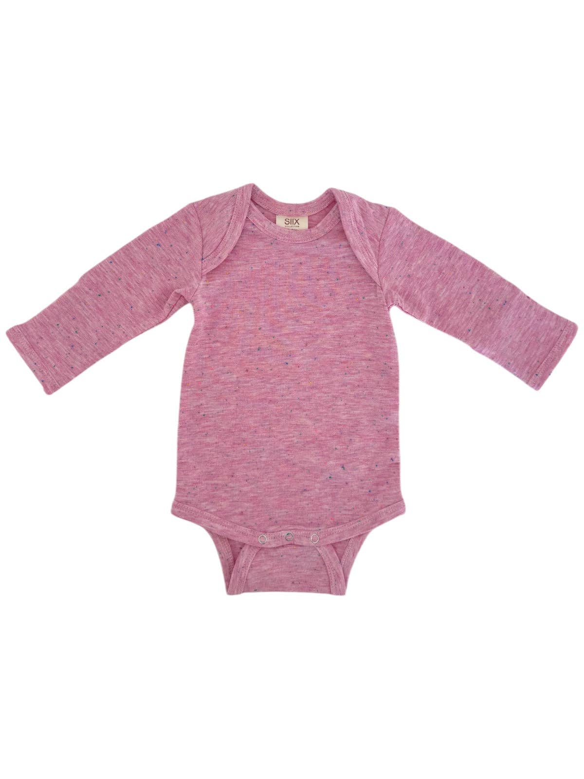 Speckle Long Sleeve Bodysuit | Pink