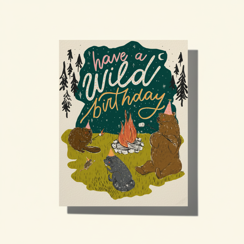 Have a wild birthday greeting card