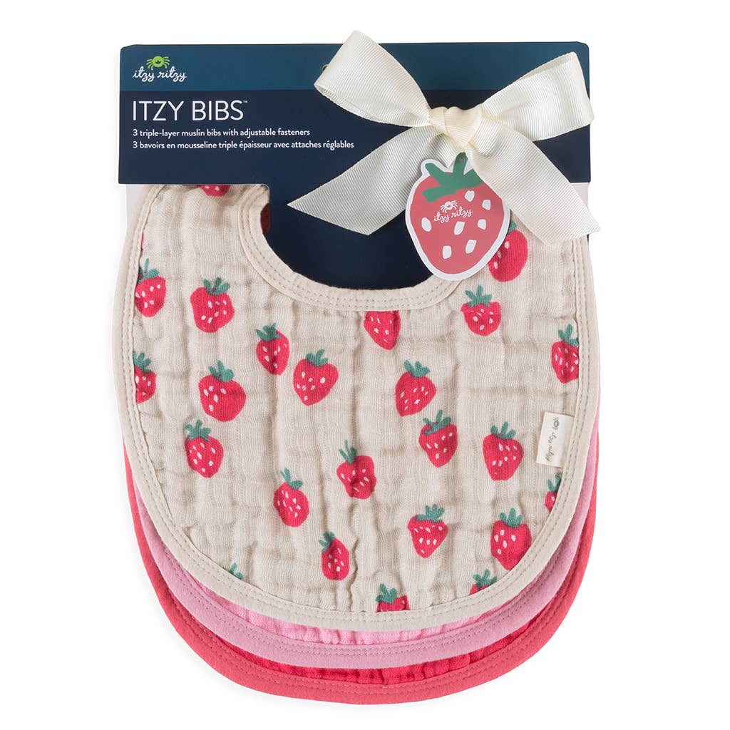 Itzy Bibs | Strawberries + Cream