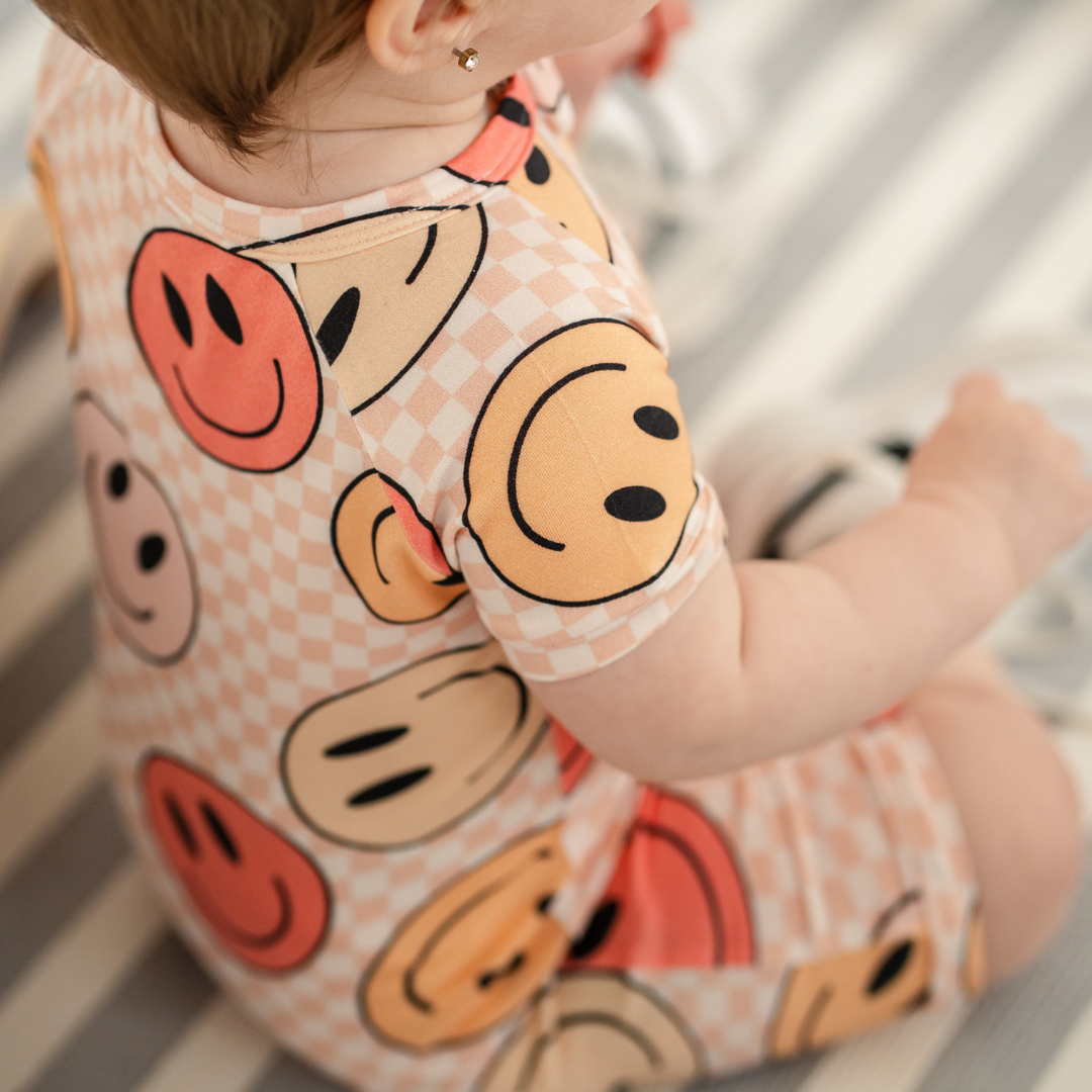 Bamboo Shortie Playsuit | Alaskan Blue