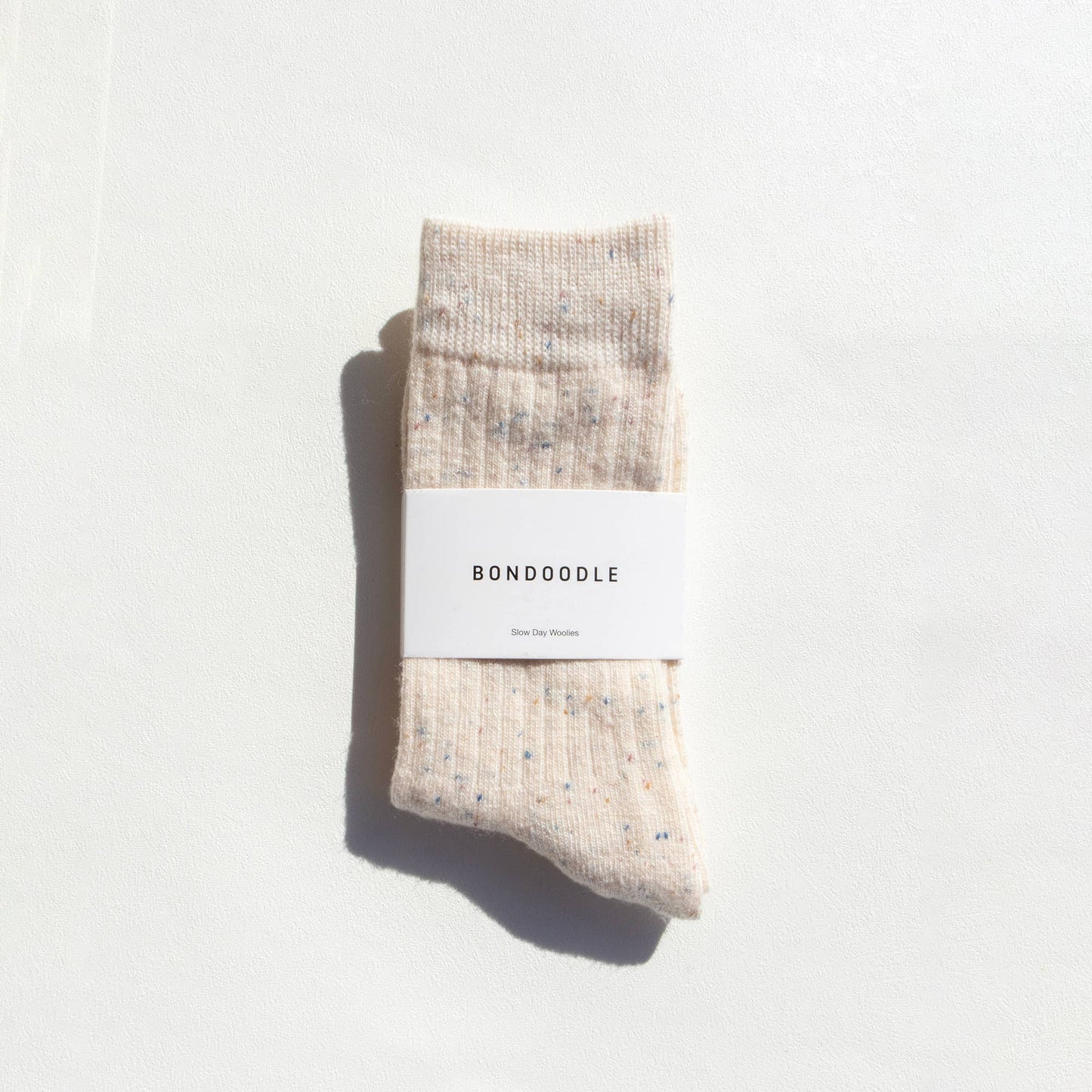 Merino Wool Blend Crew Socks | Cream