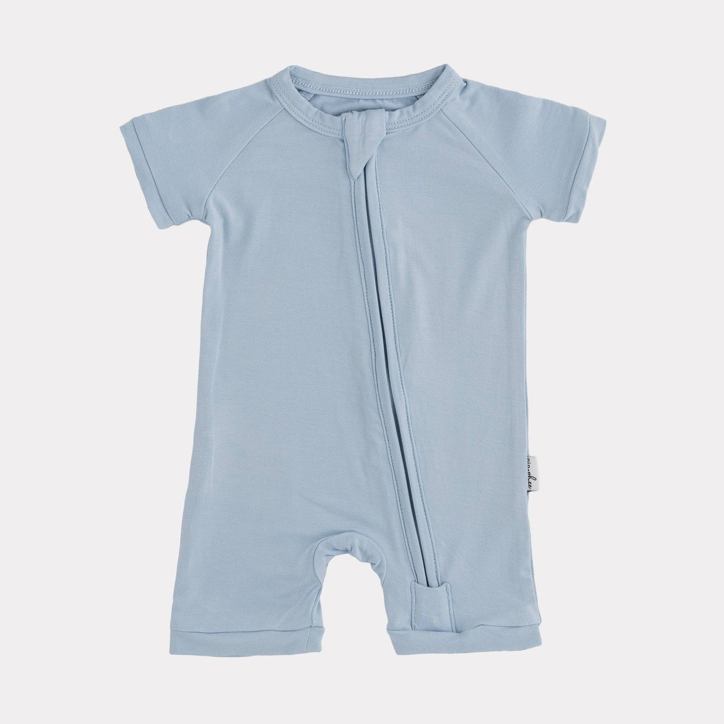 Bamboo Shortie Playsuit | Alaskan Blue
