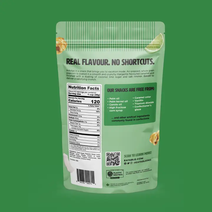 Coconut Lime Margarita Gourmet Caramel Popcorn