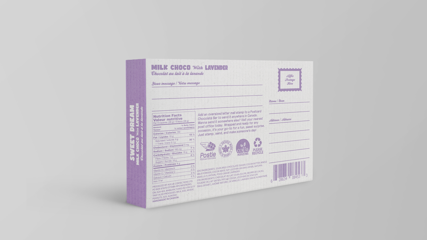 Sweet Dreams Milk Postcard Chocolate Bar