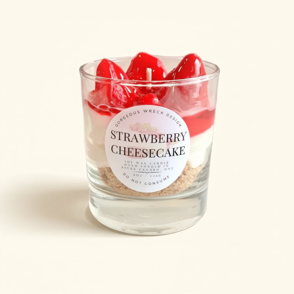 Strawberry Cheesecake Dessert Candle 