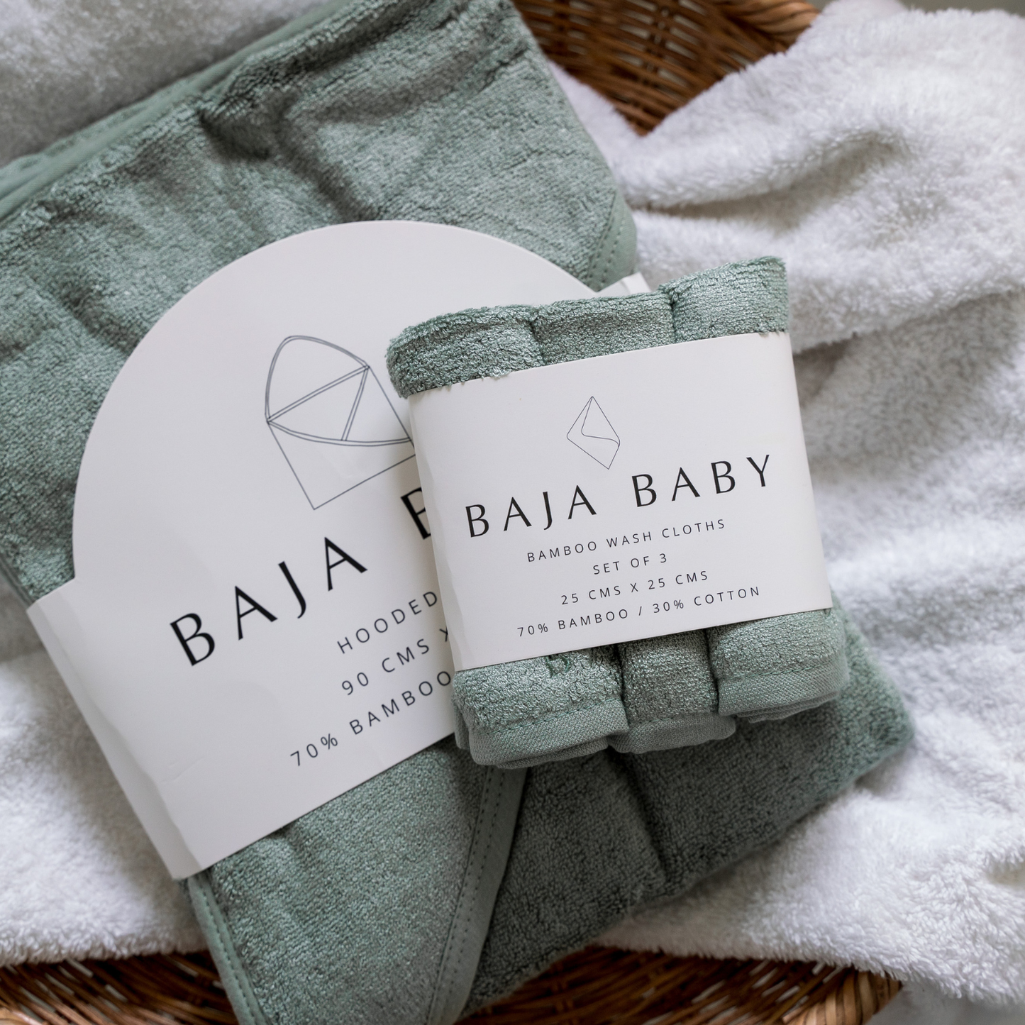 Bamboo/Cotton Hooded Towel | Mist