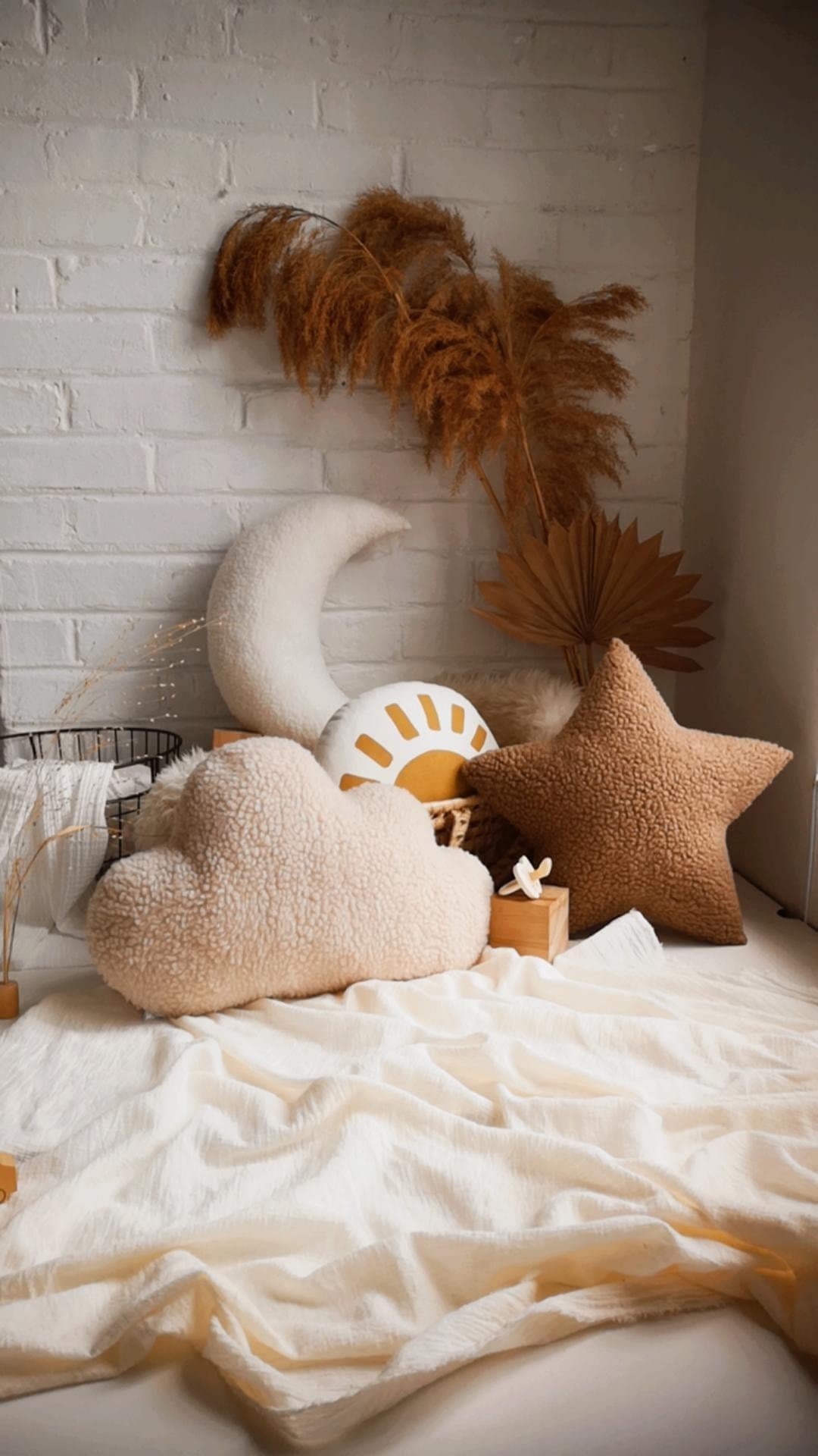 Sherpa Moon Pillow