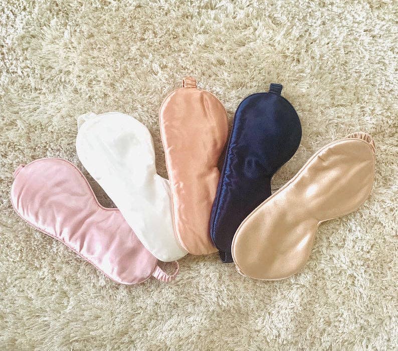 100% Silk Eye Mask | White