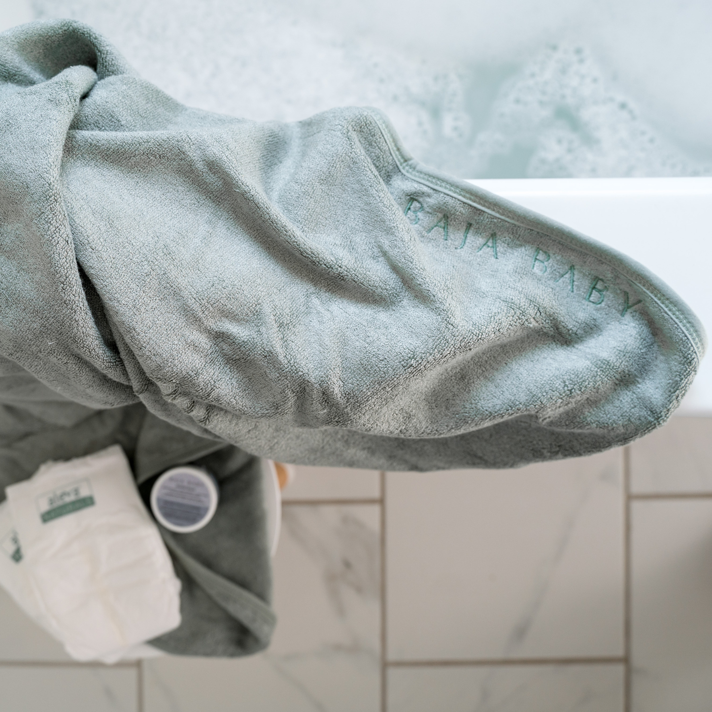 Bamboo/Cotton Hooded Towel | Mist
