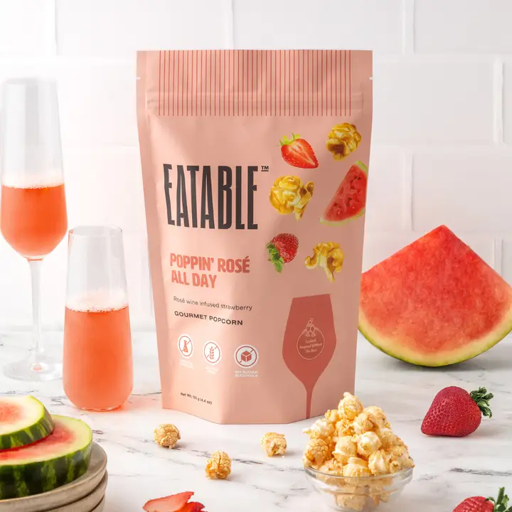 Poppin' Rosé All Day Gourmet Caramel Popcorn
