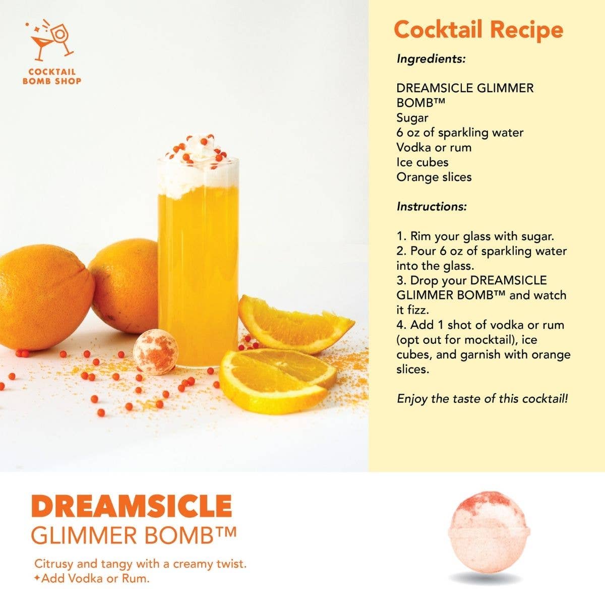 Dreamsicle Cocktail Bombs