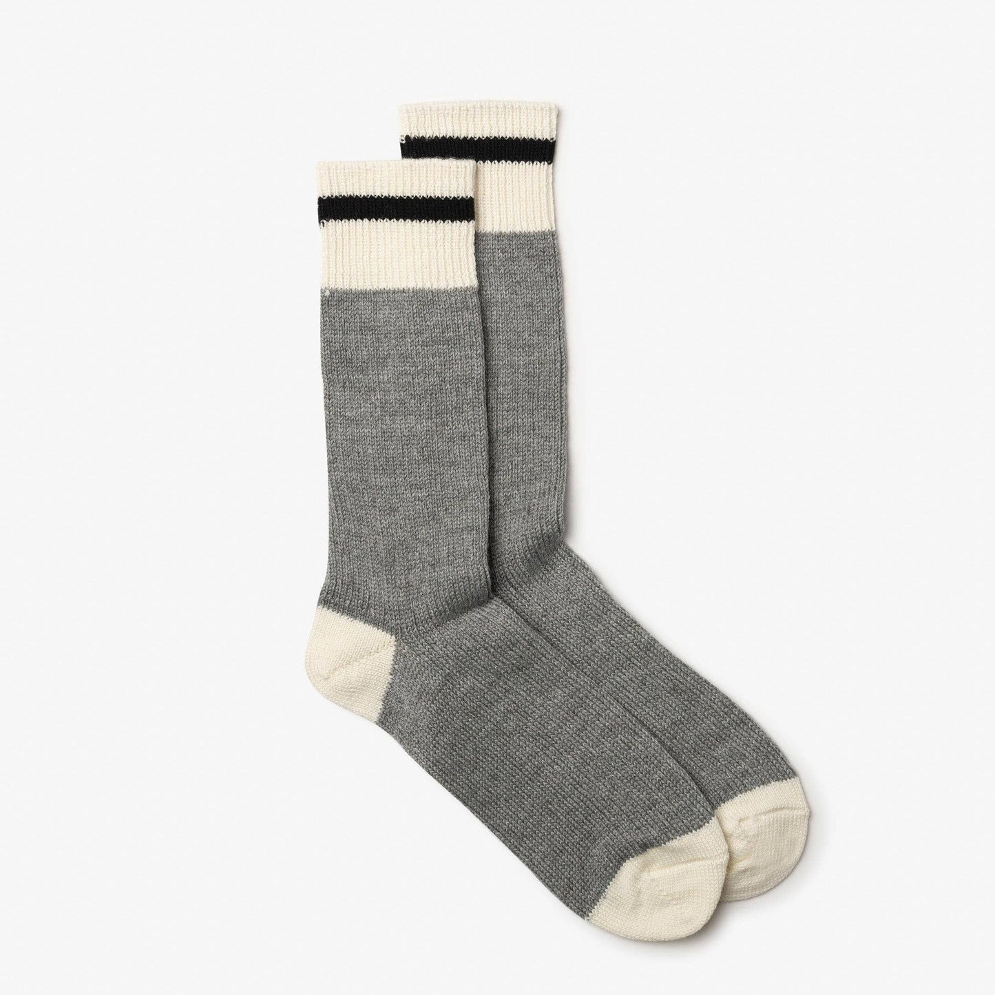 Weekly Provisions - Heritage Socks: BLACK STRIPE / SIZE 2