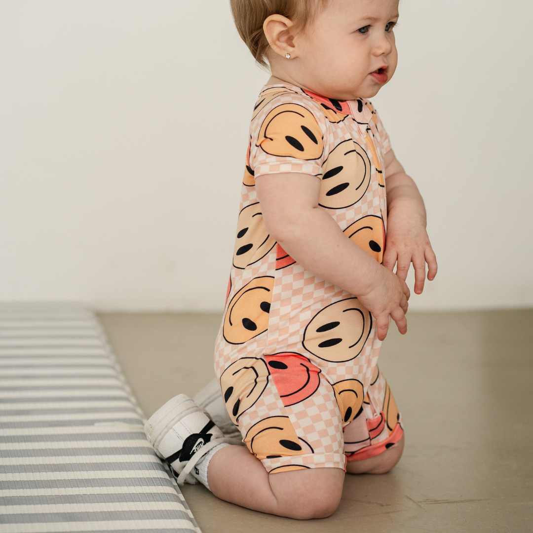 Bamboo Shortie Playsuit | Alaskan Blue