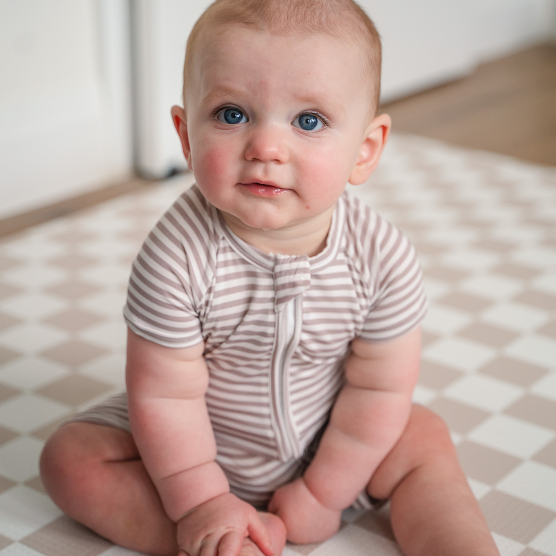 Bamboo Shortie Playsuit | Alaskan Blue