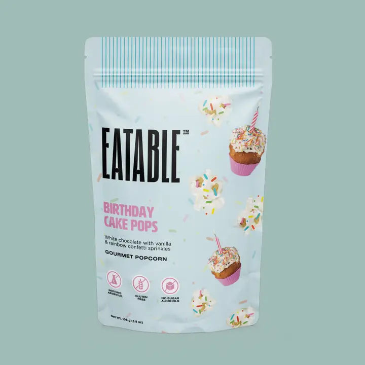 Birthday Cake Pops White Chocolate Rainbow Popcorn