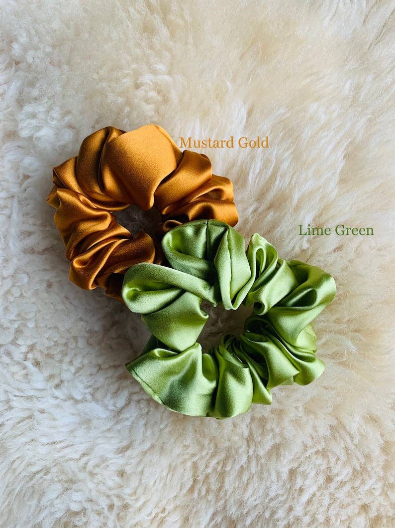 100% Silk Large Scrunchy | Ivory