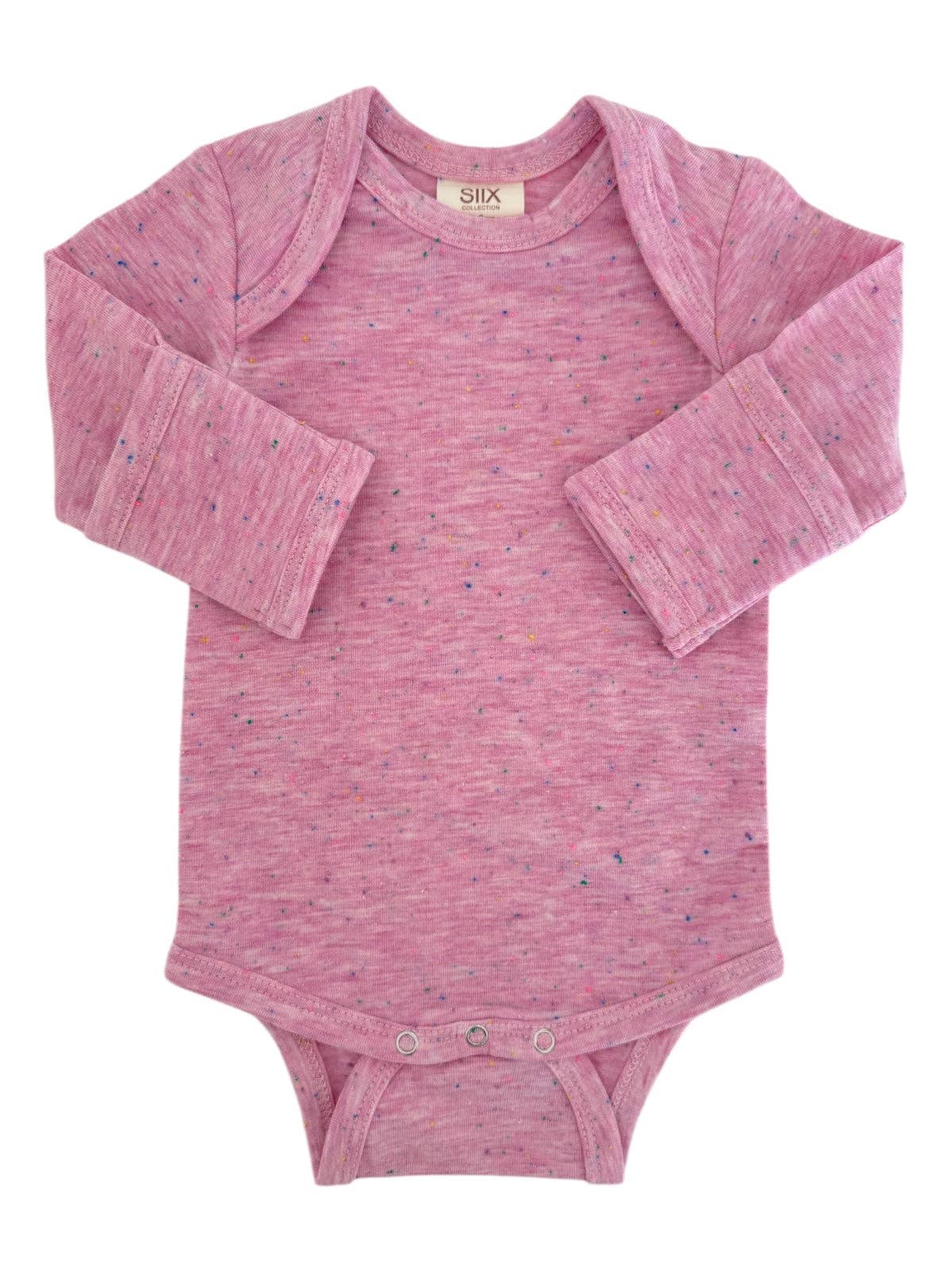 Speckle Long Sleeve Bodysuit | Pink