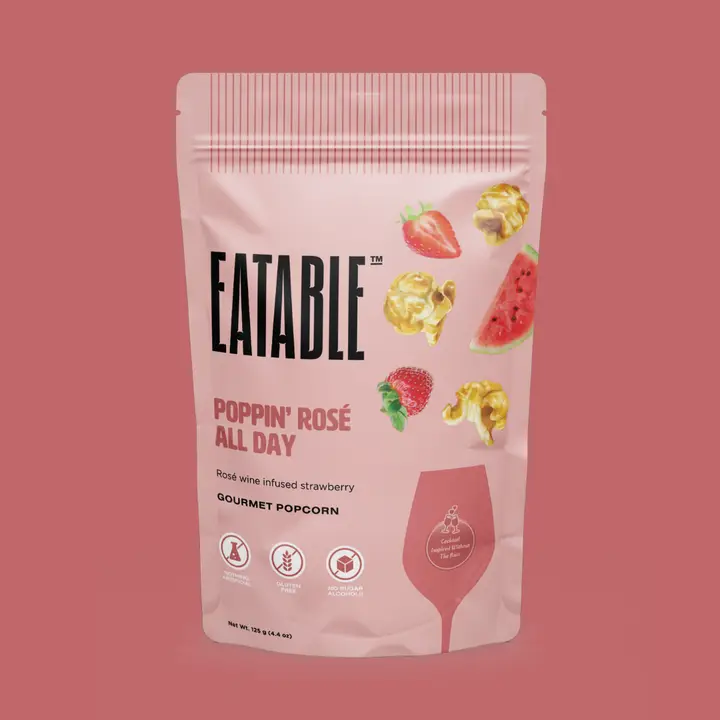 Poppin' Rosé All Day Gourmet Caramel Popcorn