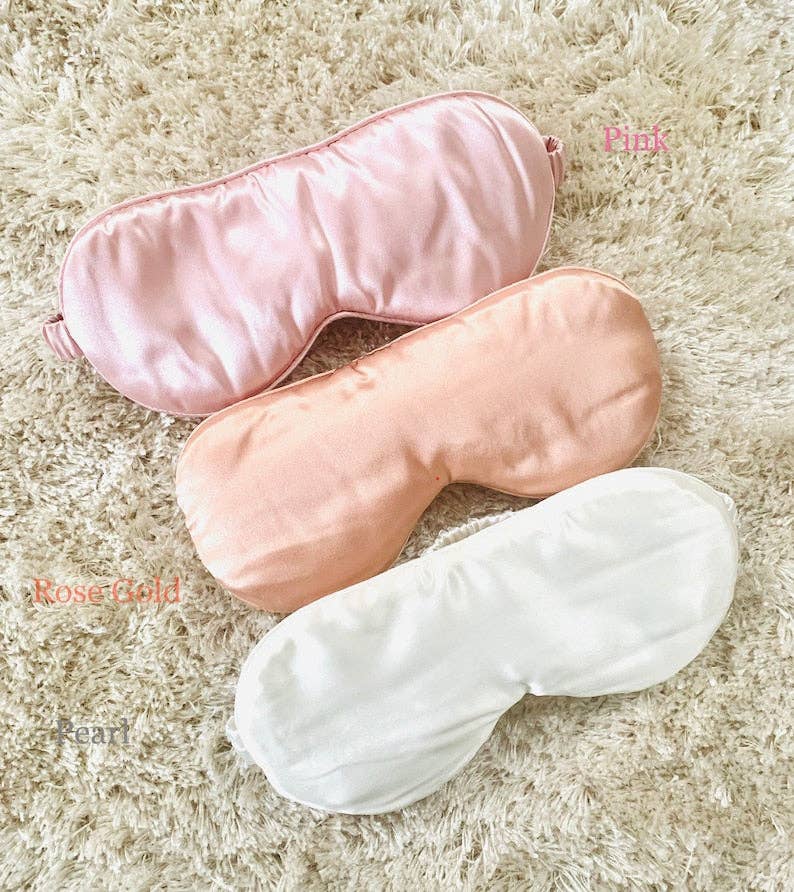 100% Silk Eye Mask | White