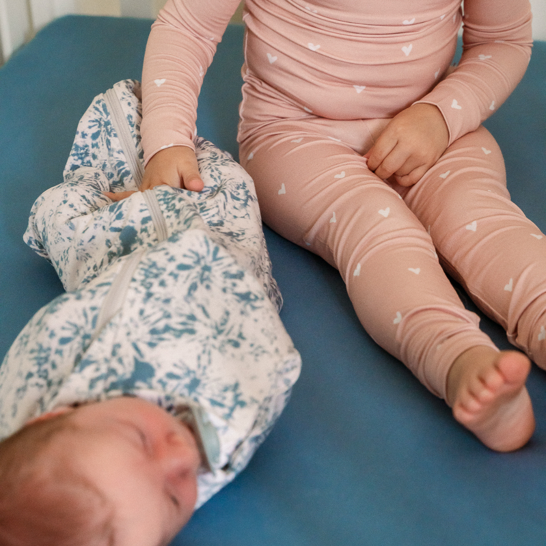 Bamboo Stretch Swaddle | Arctic Blue
