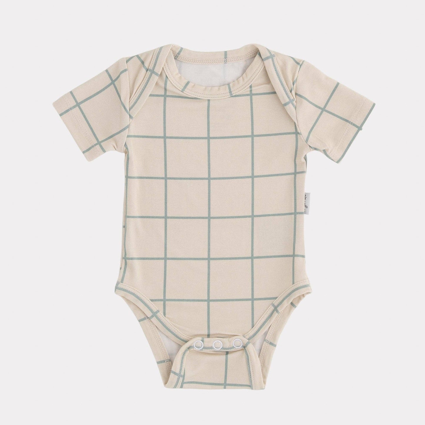 Short Sleeve Bodysuit | Powder Grid