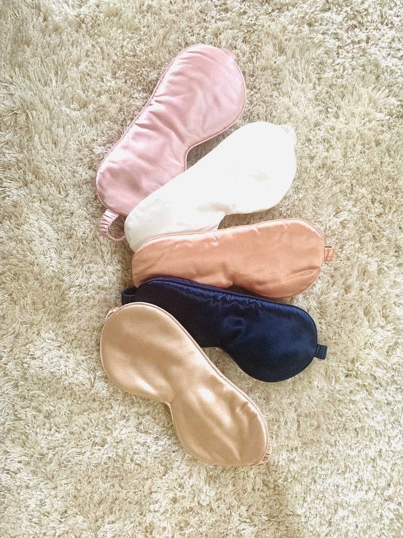 100% Silk Mulberry Silk Eye Mask | Champagne