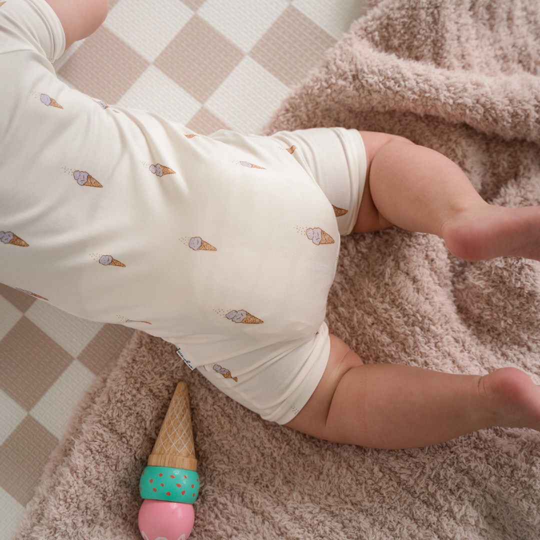 Bamboo Shortie Playsuit | Alaskan Blue