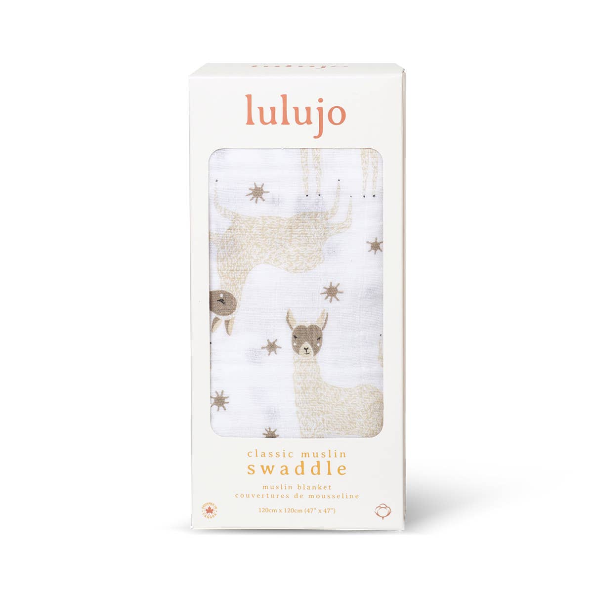 Muslin Swaddle Blanket | Llama  