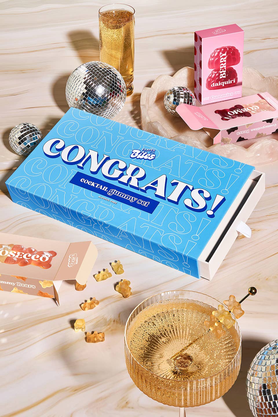 Congrats! Cocktail Flavoured Gummy Gift Box (Alcohol-Free)