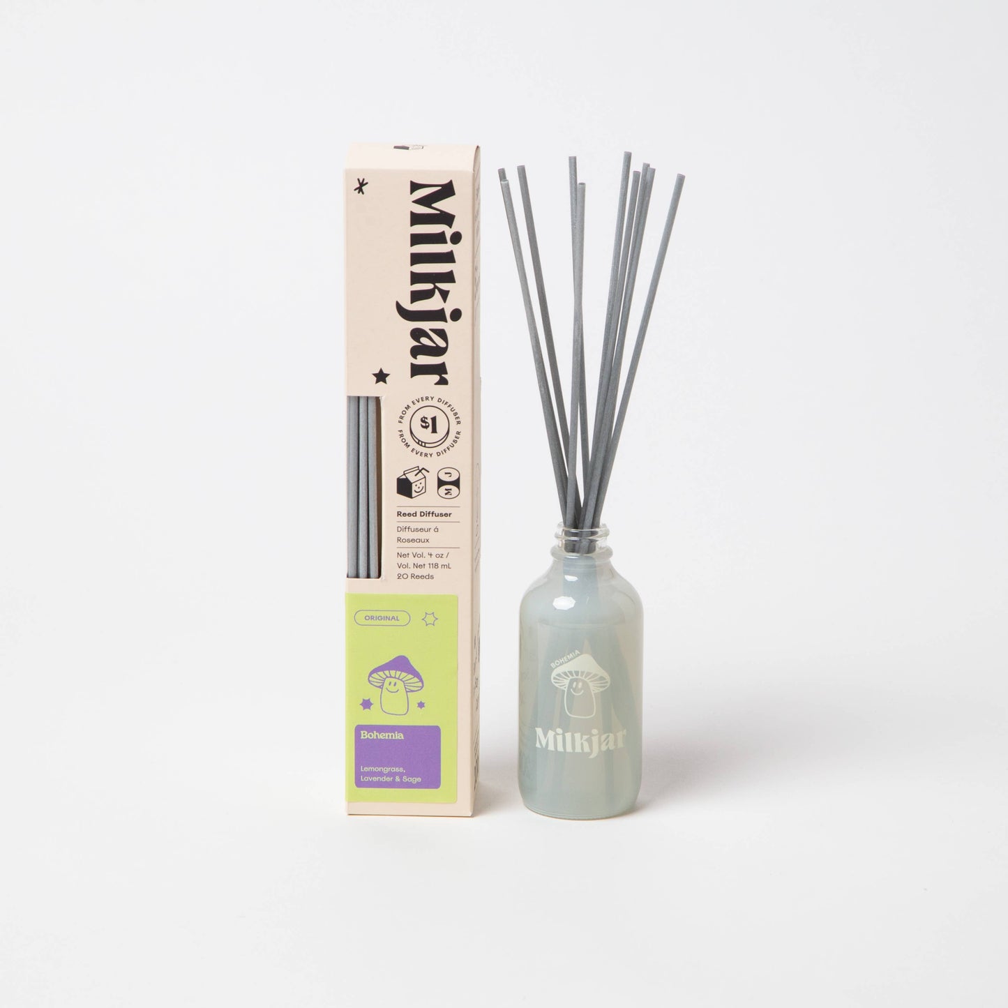 Bohemia | Lemongrass, Lavender & Sage 4oz Reed Diffuser