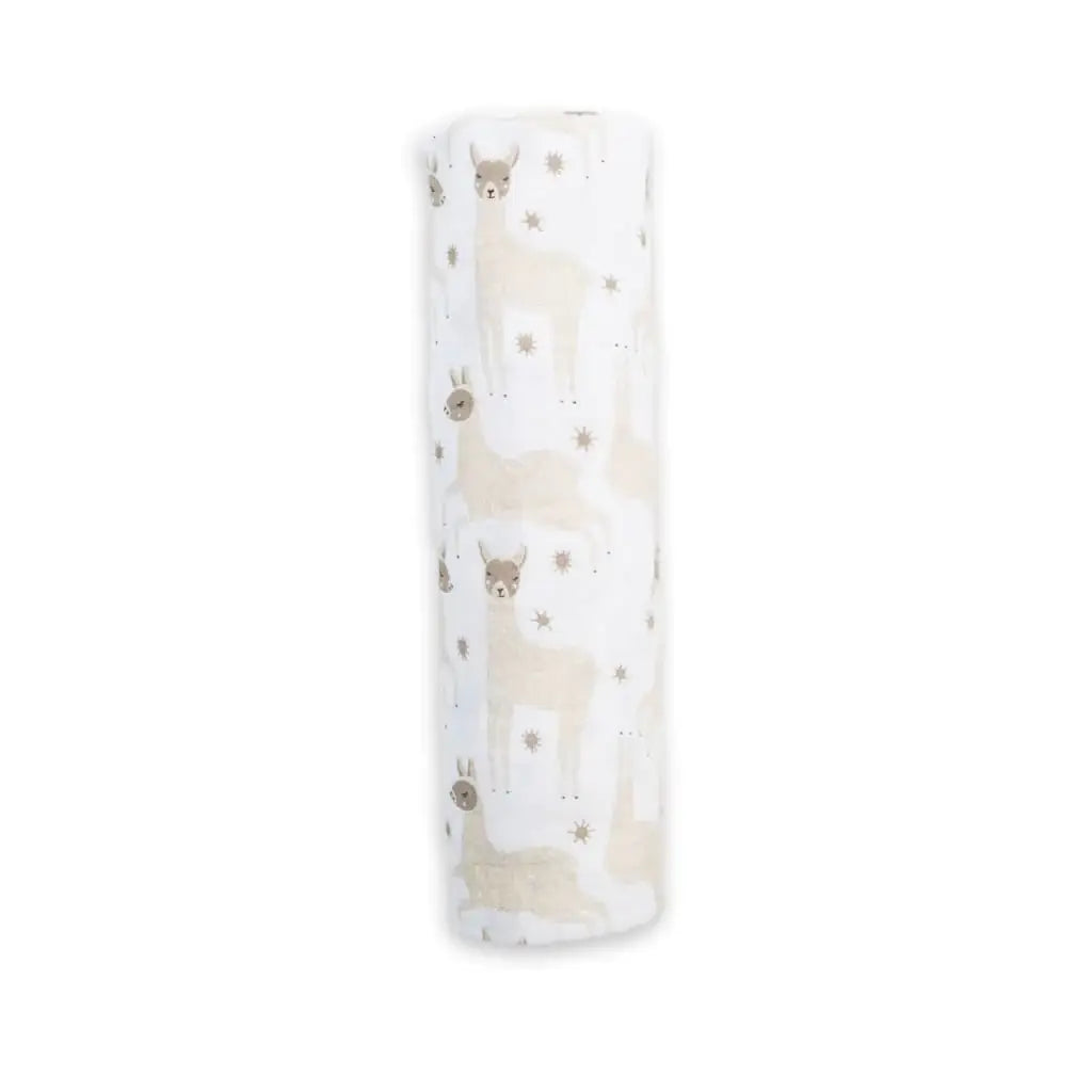 Muslin Swaddle Blanket | Llama  