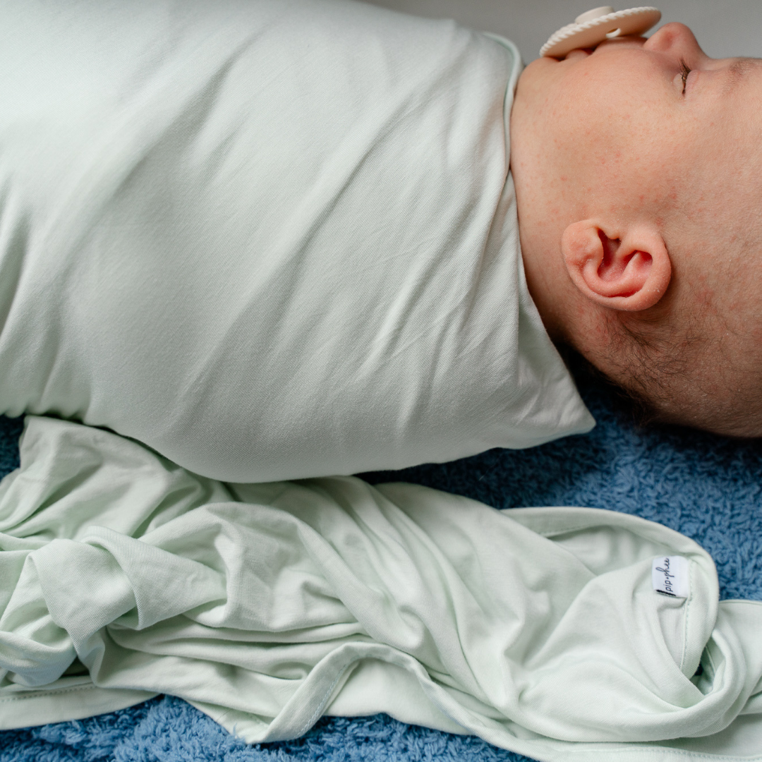 Bamboo Stretch Swaddle | Arctic Blue