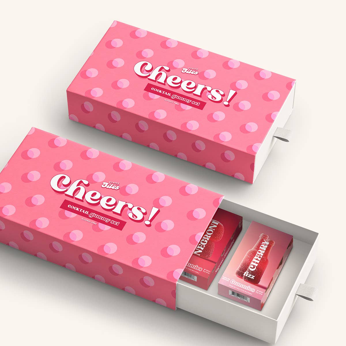 Vesper Bites (No duties | Ships from CAN/USA) - Cheers! Cocktail Flavored Gummy Gift Box, Alcohol-Free