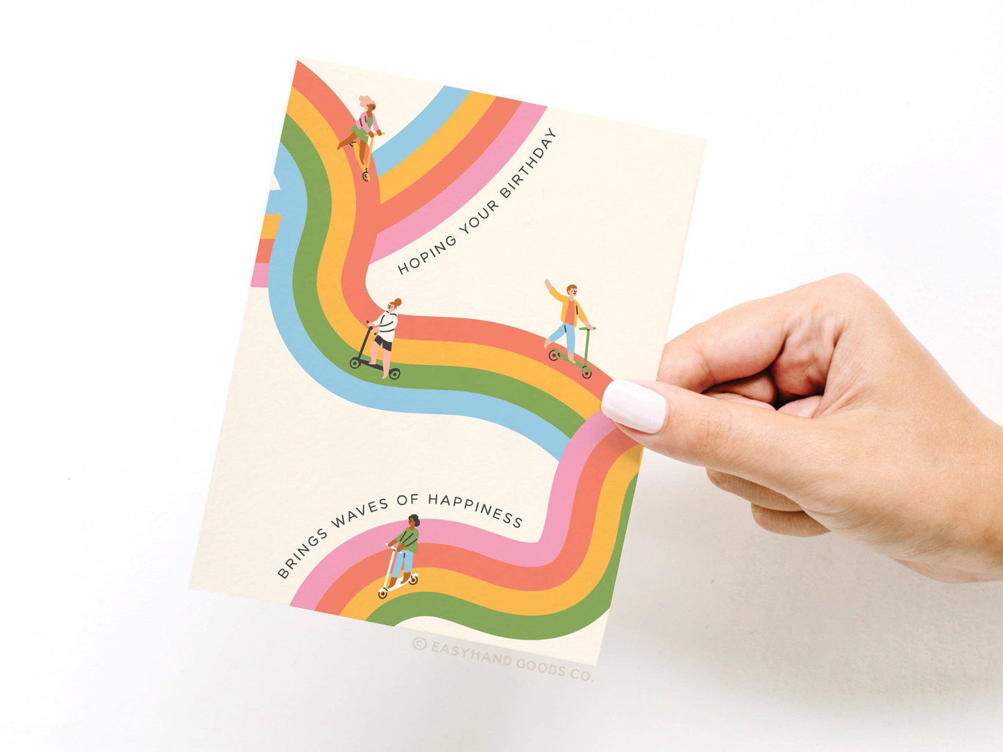 Waves of Happiness Birthday Greeting Card