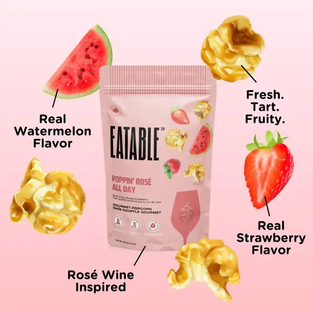 Poppin' Rosé All Day Gourmet Caramel Popcorn