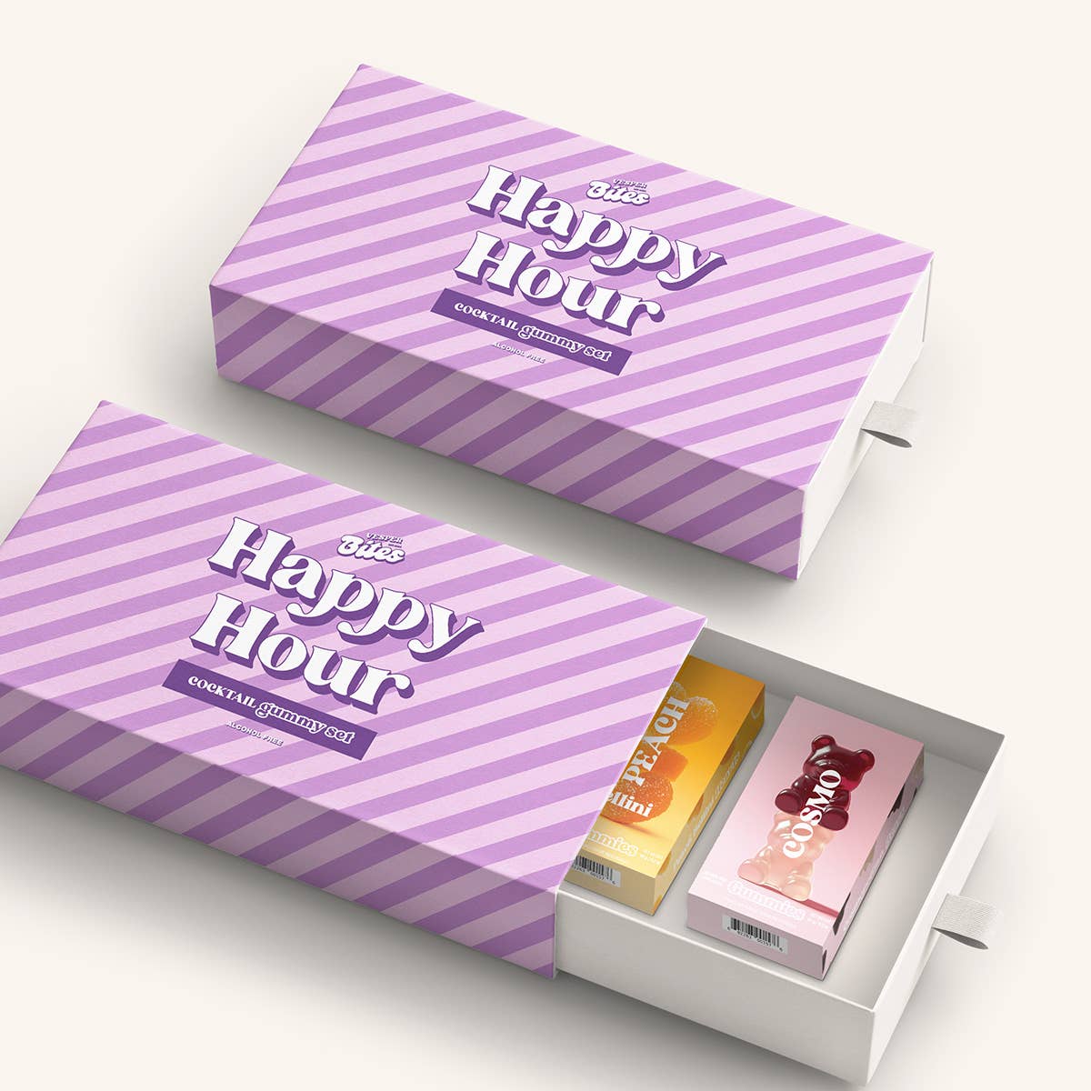Happy Hour Cocktail Flavoured Gummy Gift Box | Alcohol-Free