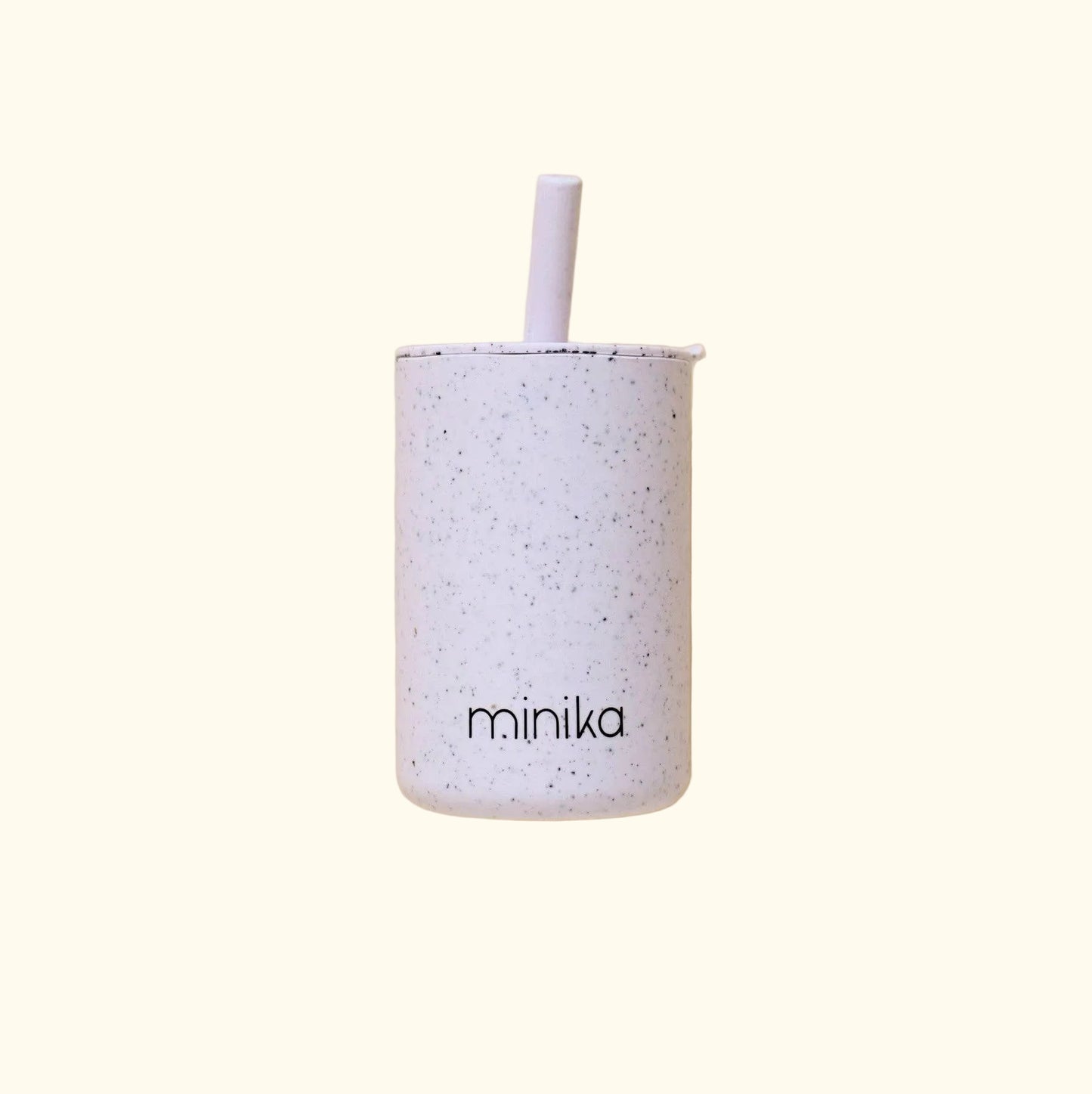 Straw cup with lid - Lavender