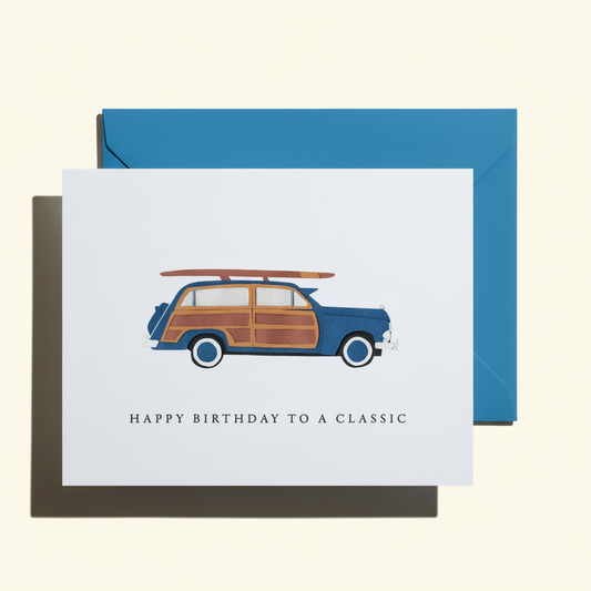 Vintage Wagon Birthday Card