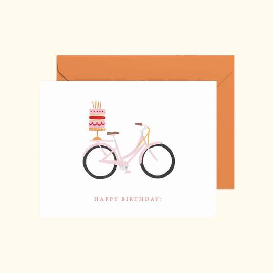 Pink Birthday Bike Card