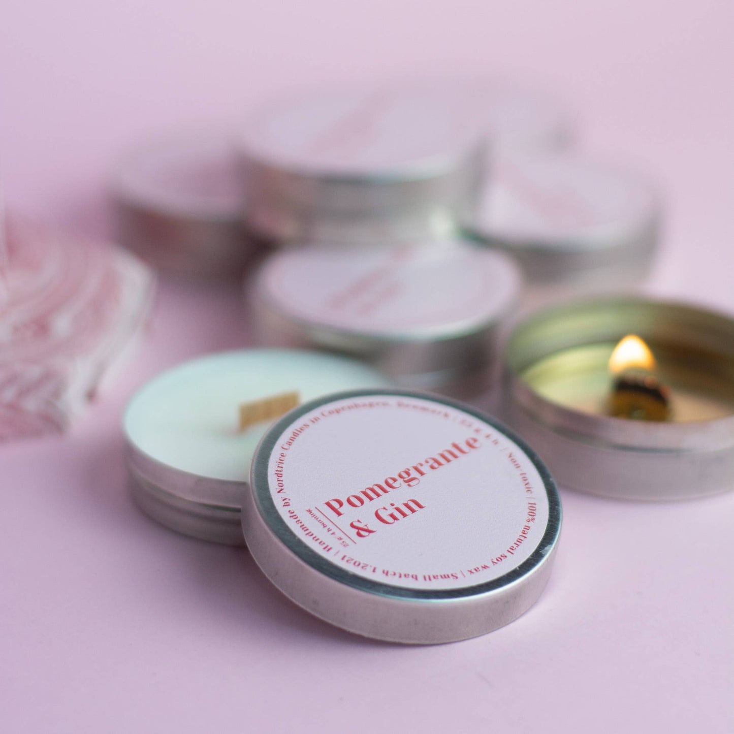 Pomegranate & Gin Mini Soy Candle