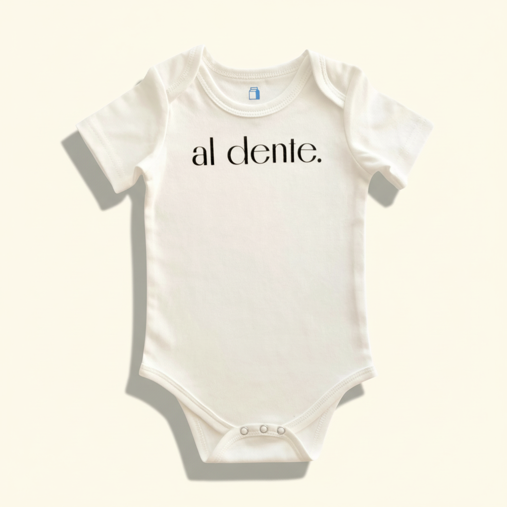 Al Dente Baby Bodysuit | Natural