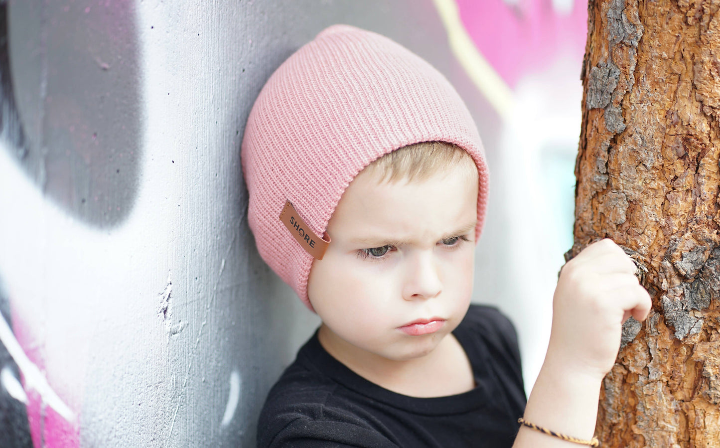 Freestyle Slouch Beanie - Ash Rose