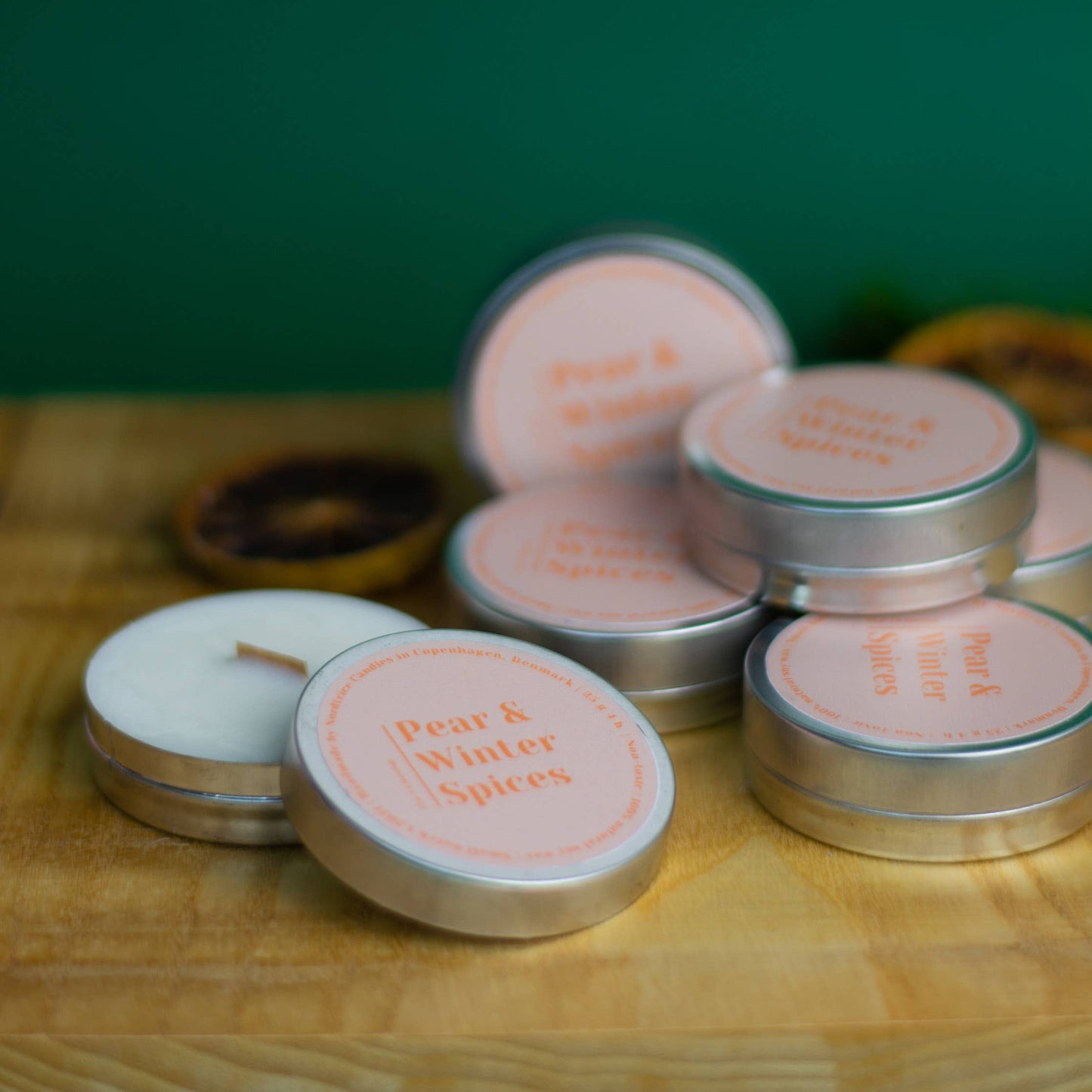 Pear and Winter Spices Mini Soy Candle