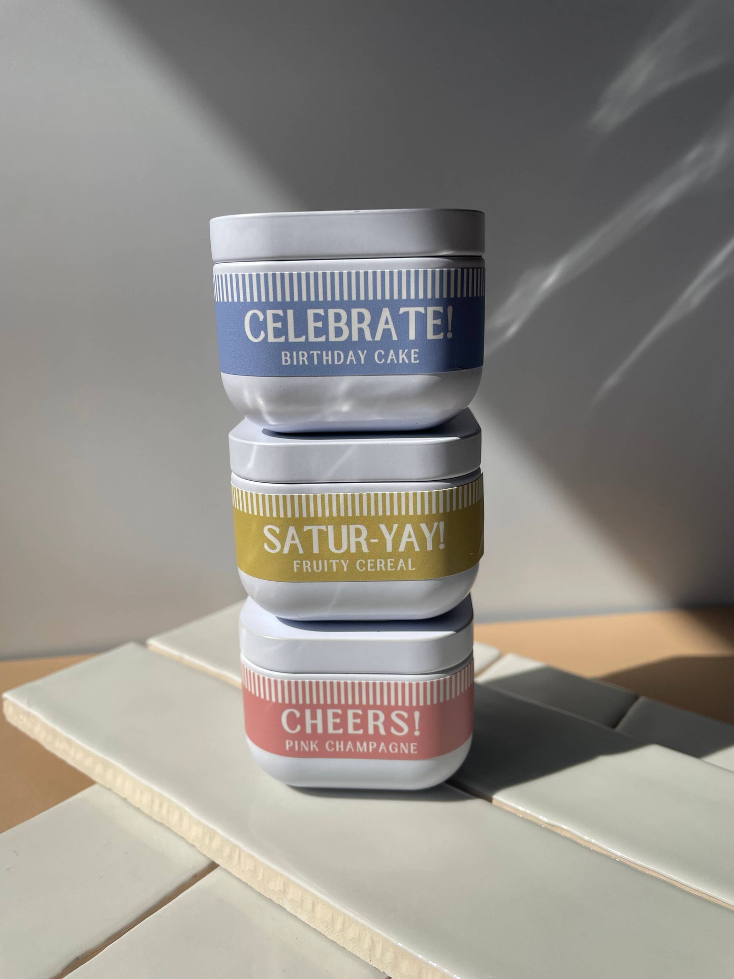 Cheers! Pink Champagne Candle