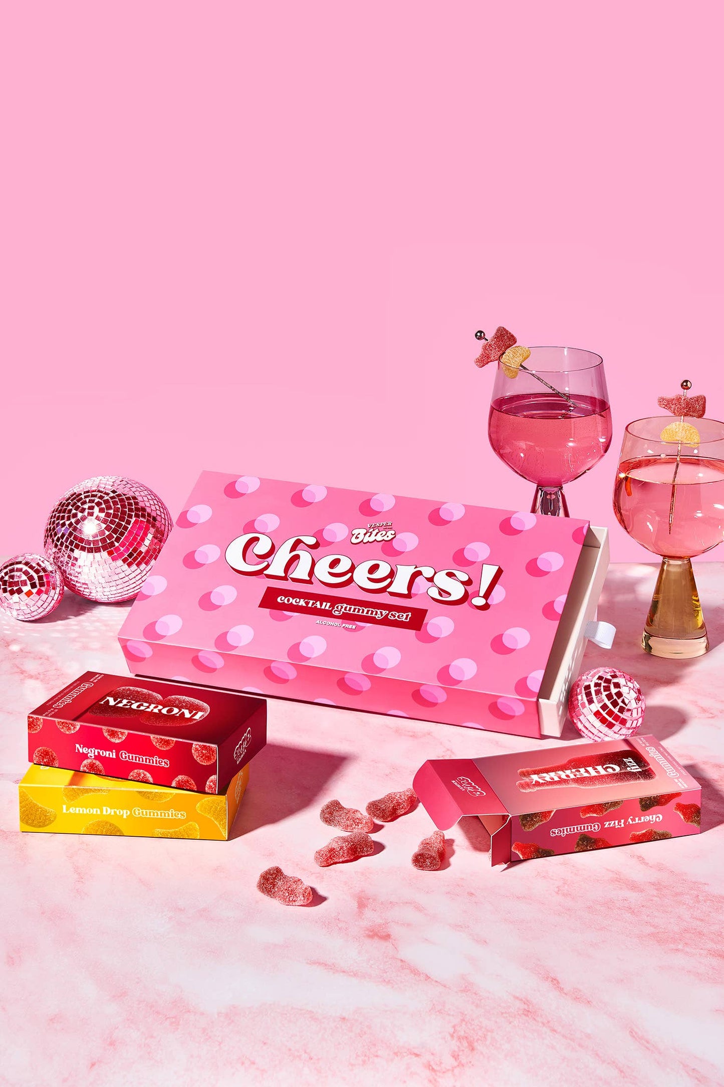 Vesper Bites (No duties | Ships from CAN/USA) - Cheers! Cocktail Flavored Gummy Gift Box, Alcohol-Free