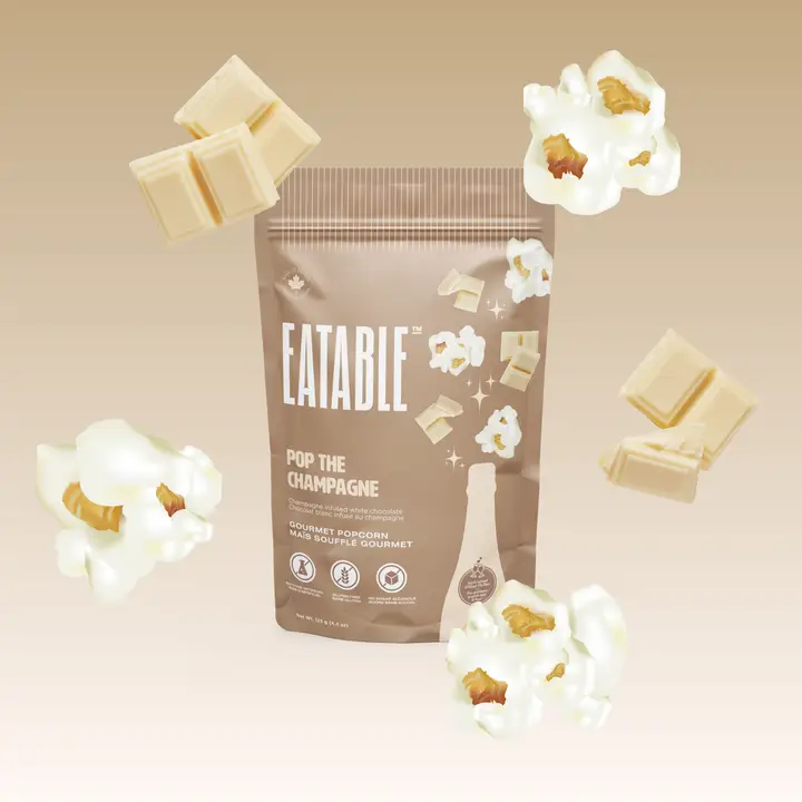 Pop the Champagne Gourmet White Chocolate Popcorn