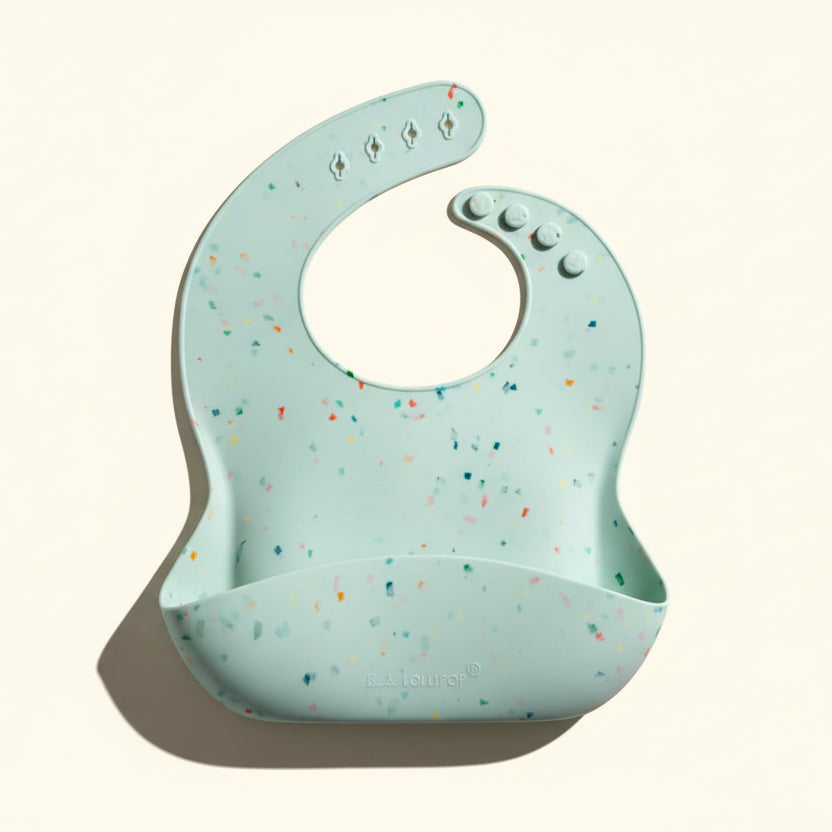 Silicone Bib - Confetti Mint