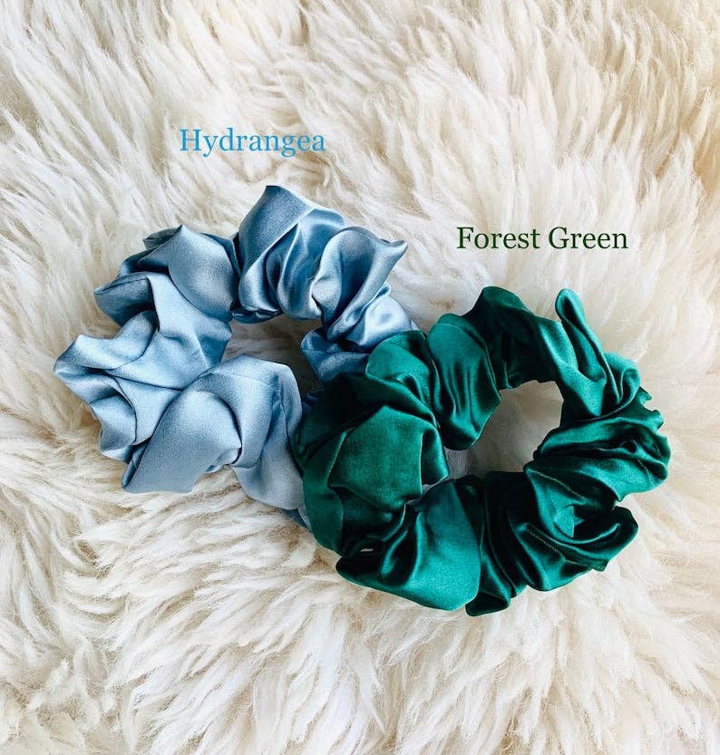 100% Silk Large Scrunchy | Ivory